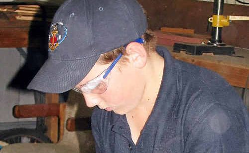 Nathan Nilson from the 1st Warwick Boys Brigade Company works on his own cart in preparation for the annual Downs Group Billy Cart Derby. Nathan Nilson from the 1st Warwick Boys Brigade Company works on his own cart in preparation for the annual Downs Group Billy Cart Derby.